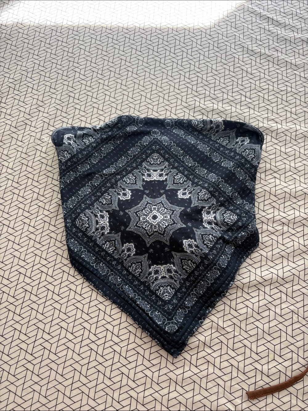 Forever 21 Black and White Paisley Bandana Accent